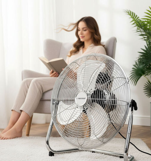 Esperanza Cyclone Ventilator De Pardoseală 110W Diametru 45cm Argintiu