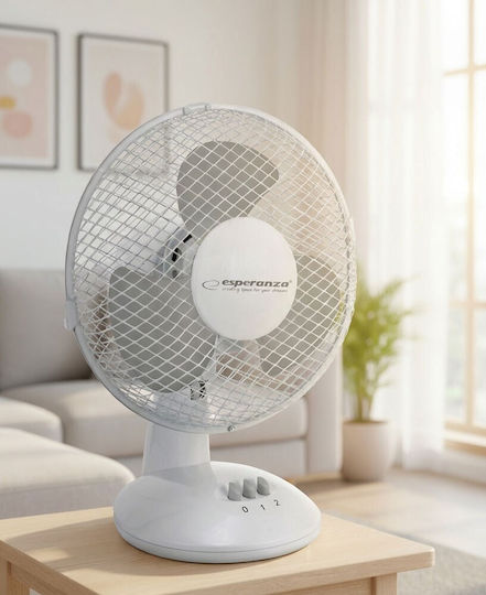Esperanza Zephyr 9 Tischgerät Ventilator 30W Lüfterdurchmesser 23cm Weiß