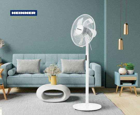 Heinner Ventilator Sockel 48W mit Fernbedienung Weiß