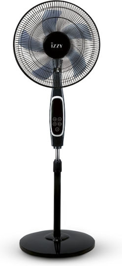 Izzy IZ-9042 Pedestal Fan 70W 40cm Diameter With Remote Control Black