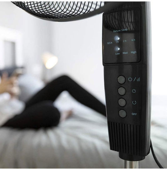 Cecotec Energysilence 610 Maxflow Control Ventilator Pe Piedestal 70W Diametru 45cm Cu Telecomandă Negru