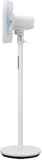 Midea Ανεμιστήρας Ορθοστάτης 30W Διαμέτρου 34cm Λευκός