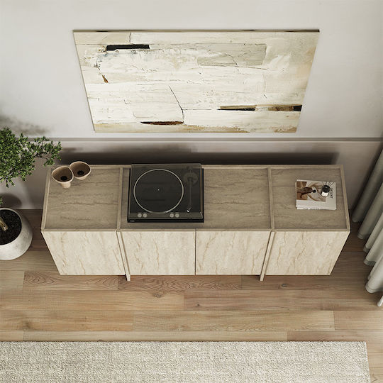 Μπουφές Dorma Ξύλινος Εκρού 180x45x80.2cm