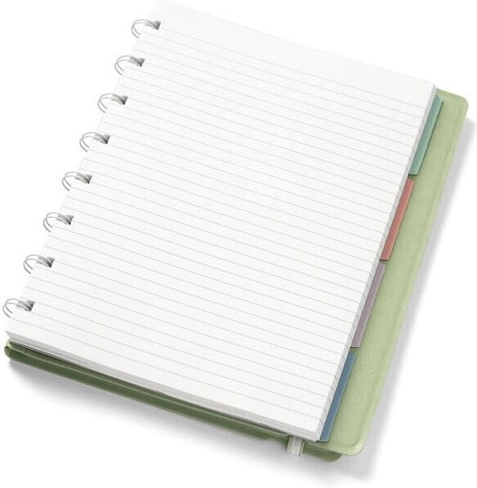 Filofax Σημειωματάριο Σπιράλ A5 Ριγέ με Λάστιχο Πράσινο