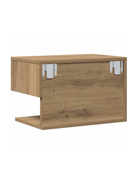 Wooden Brown Bedside Tables 2 Pieces 46x29.5x30cm