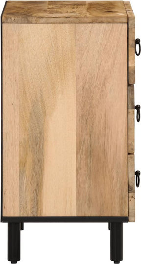 Beige Wooden Bedside Table 50x33x60cm