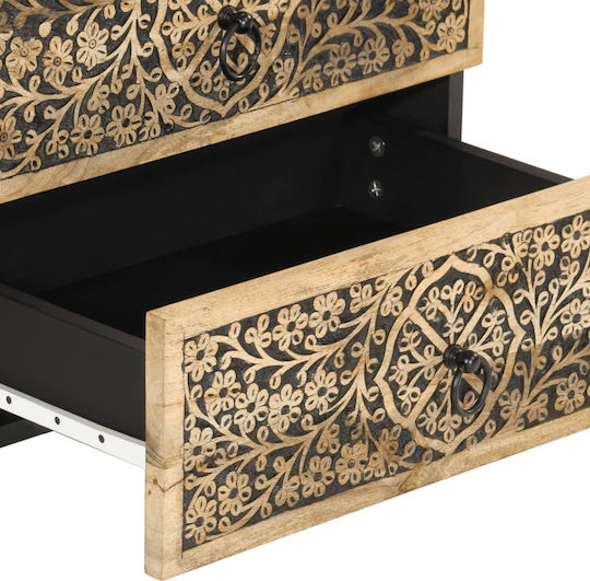 Beige Wooden Bedside Table 50x33x60cm