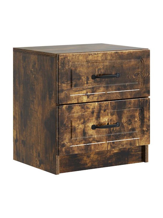 Κομοδίνα Ξύλινα Μαύρα 2τμχ 43x34.5x44.5cm