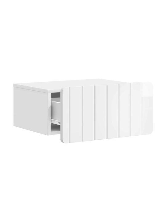White Wooden Bedside Tables 2 Pieces 49x34.5x24cm