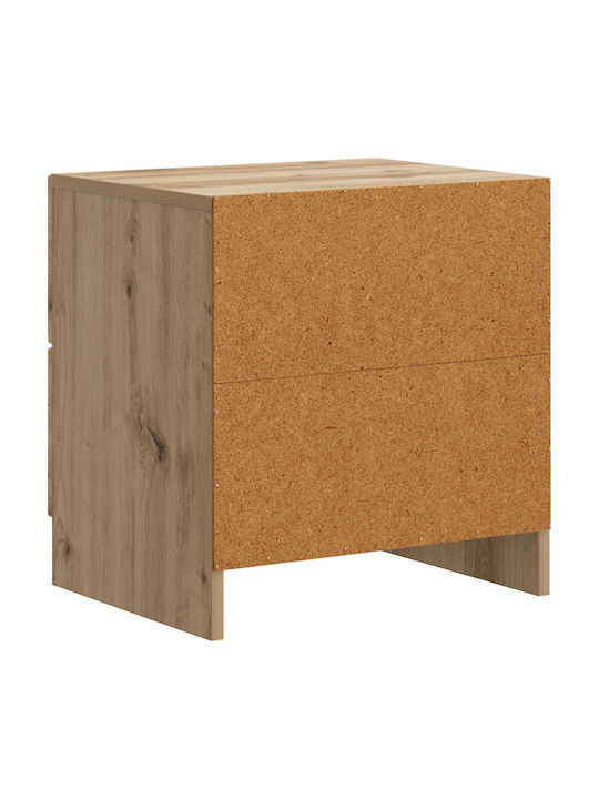 Wooden Brown Bedside Tables 2 Pieces 43x34.5x44.5cm