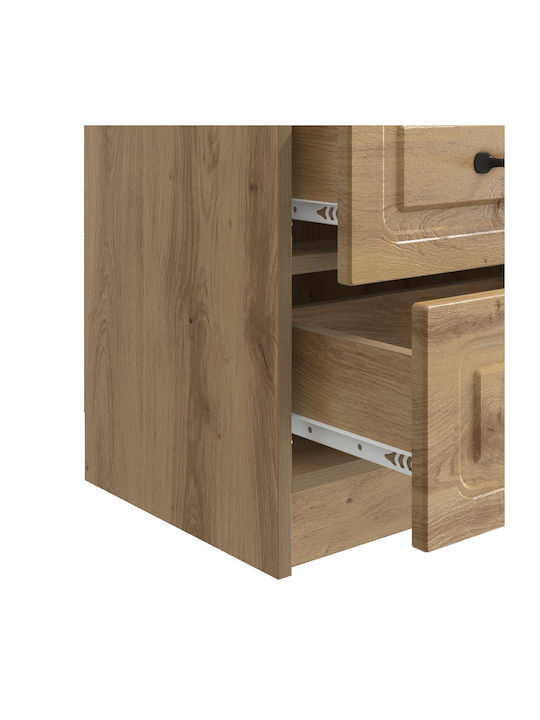 Wooden Brown Bedside Tables 2 Pieces 43x34.5x44.5cm