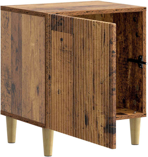 Нощно Шкафче Дървено Кафяво 43x34.5x50см