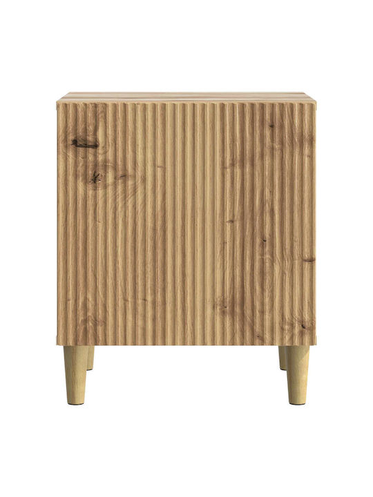 Wooden Bedside Table Brown 43x34.5x50cm