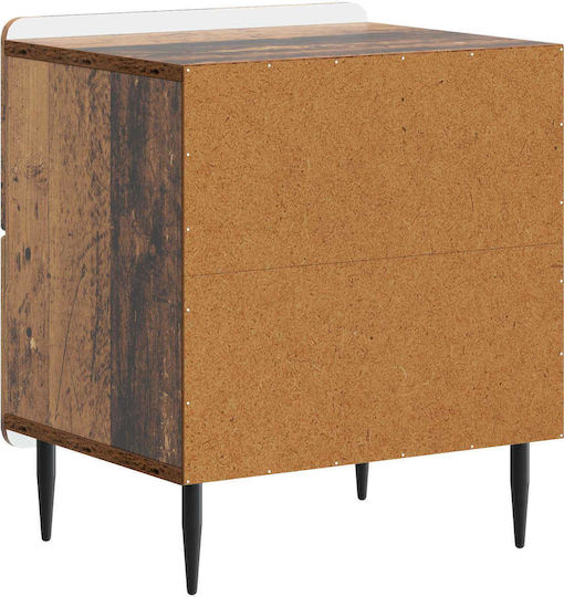 Noptiere Dormitor Din Lemn Maro 2 Bucăți 43x34.5x49.5cm