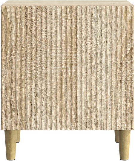 Nachttische Holz Beiges 2Stücke 43x34.5x50cm