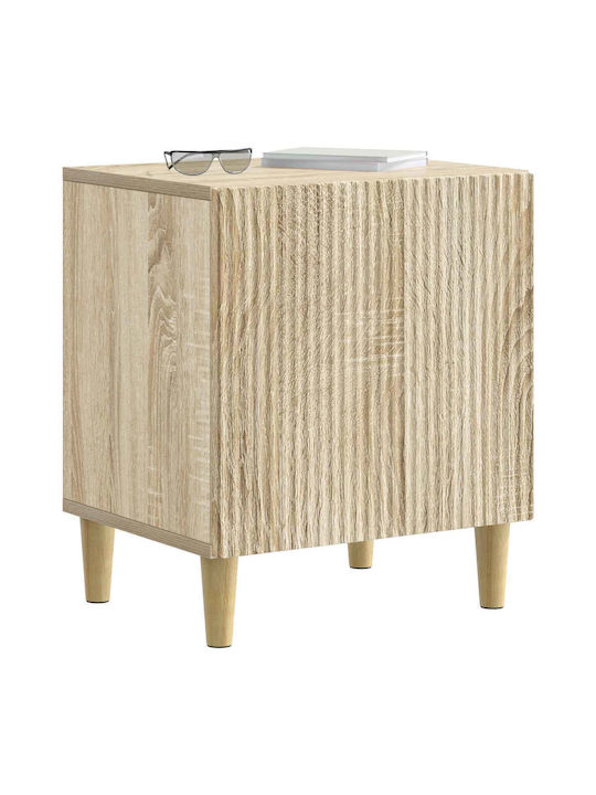Wooden Beige Bedside Tables 2 Pieces 43x34.5x50cm