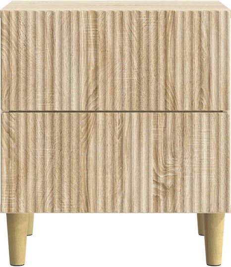 Κομοδίνο Ξύλινο Μπεζ 43x34.5x48cm