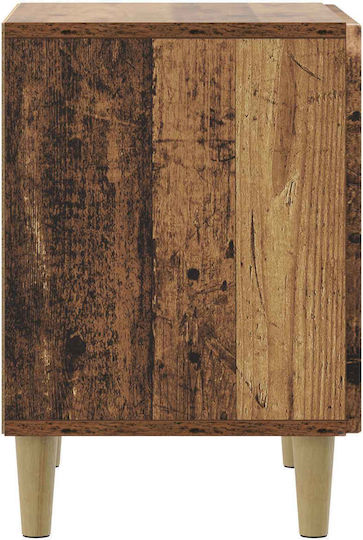Нощни Шкафчета Дървени Кафяви 2 Бройки 43x34.5x50см
