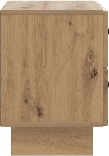 Нощно Шкафче Дървено Кафяво 62x34.5x47.5см