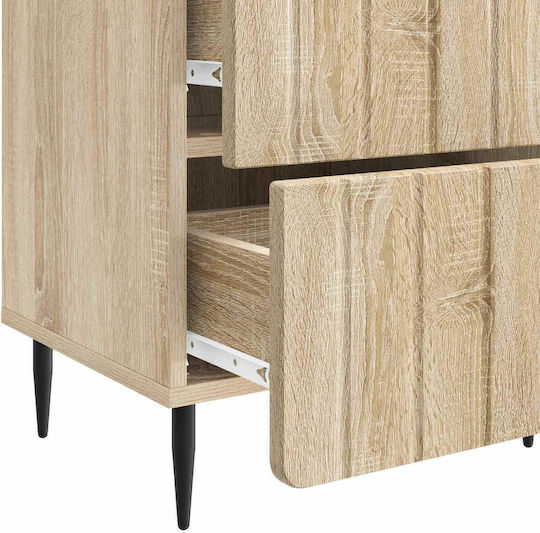 Beige Wooden Bedside Table 43x34.5x49.5cm