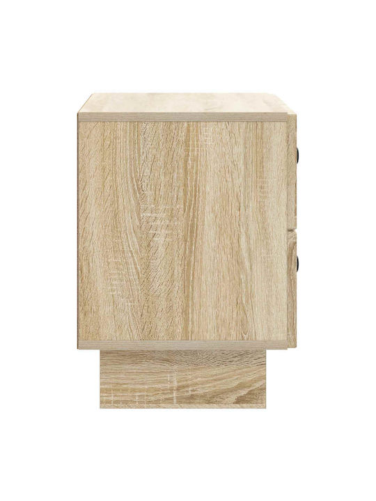 Нощно Шкафче Дървено Бежово 62x34.5x47.5см