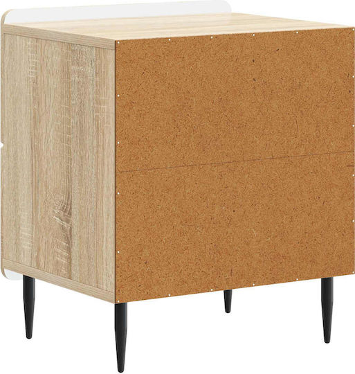 Beige Wooden Bedside Table 43x34.5x49.5cm