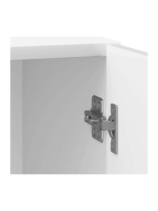 Wooden Bedside Table White 43x34.5x50cm