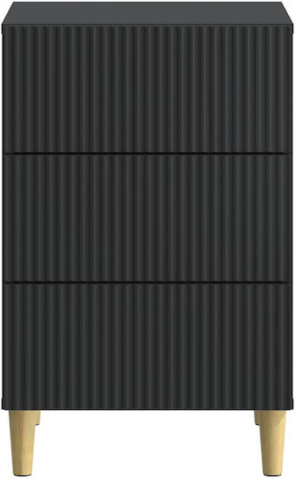 Нощно Шкафче Дървено Черно 43x41x66.5см