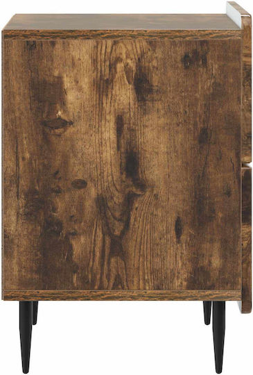 Noptiere Dormitor Din Lemn Maro 2 Bucăți 43x34.5x49.5cm