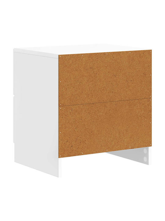 Κομοδίνο Ξύλινο Λευκό 43x34.5x44.5cm