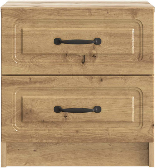 Κομοδίνο Ξύλινο Καφέ 43x34.5x44.5cm