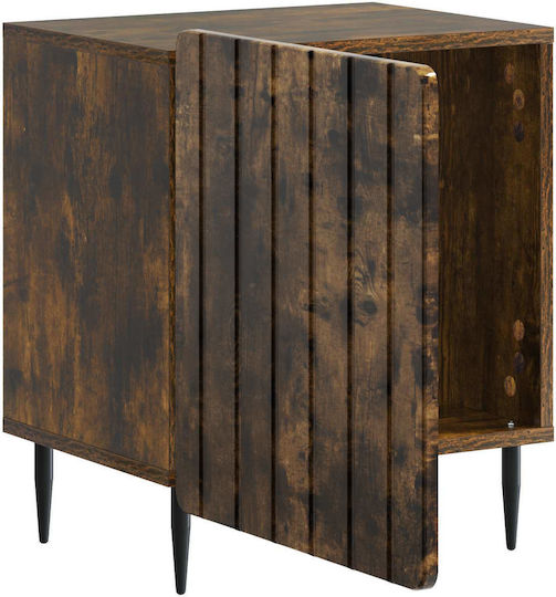 Nachttisch Holz mit Metallbeinen Braune 43x34.5x52cm