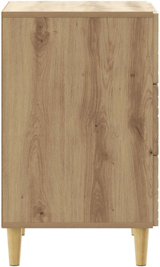 Wooden Brown Bedside Table 43x39.5x66.5cm