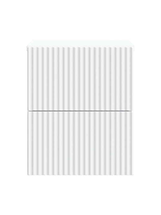 White Wooden Bedside Table 33x34.5x40cm