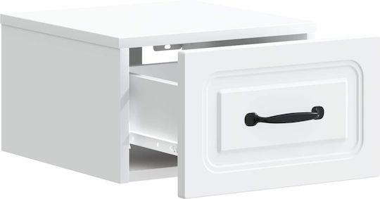 White Wooden Bedside Table 34.5x33x20cm