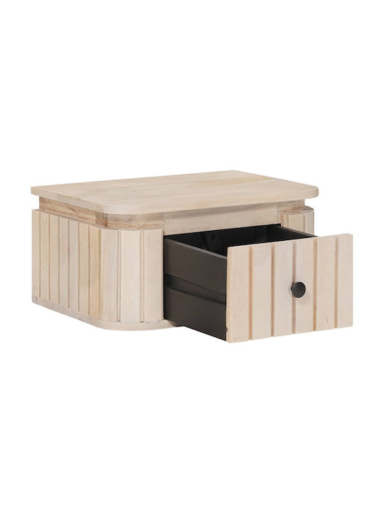 White Wooden Bedside Table 40x30x20cm