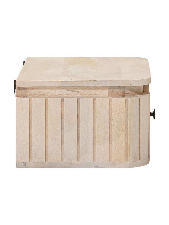 White Wooden Bedside Table 40x30x20cm
