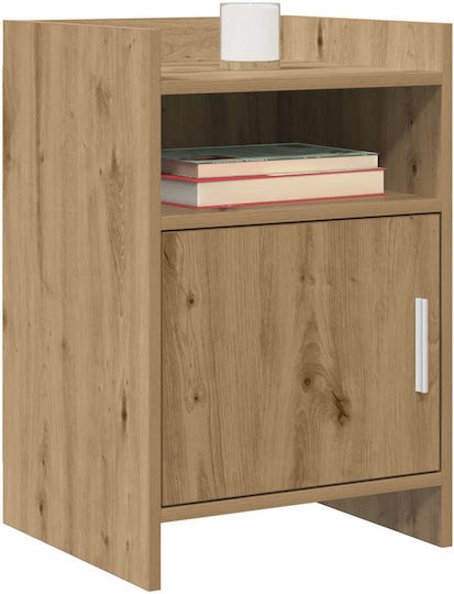 Metal Bedside Tables With Brown Glass Surface 2 Pieces 40x36x60cm