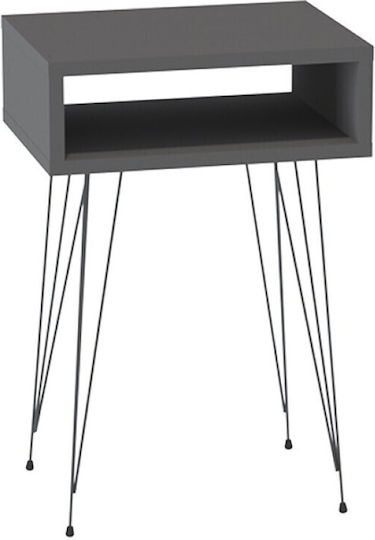 Nachttisch Naida Metall Gray 40x30x59cm