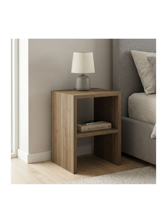 Smile Wooden Brown Bedside Table 30x30x40cm