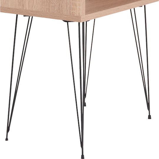 Bedside Table Todd Wooden Beige 45x30x58cm
