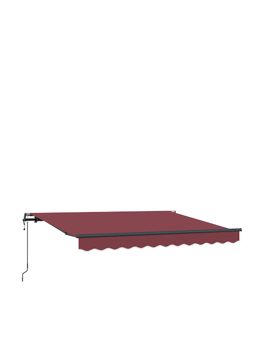vidaXL Terrace Tent with LEDs Burgundy 2.5x2m