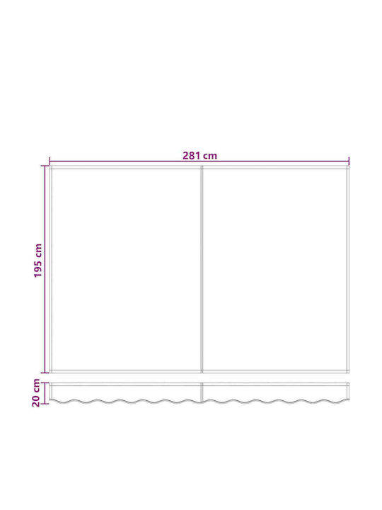 vidaXL Τέντα Βεράντας Καφέ 3x2m