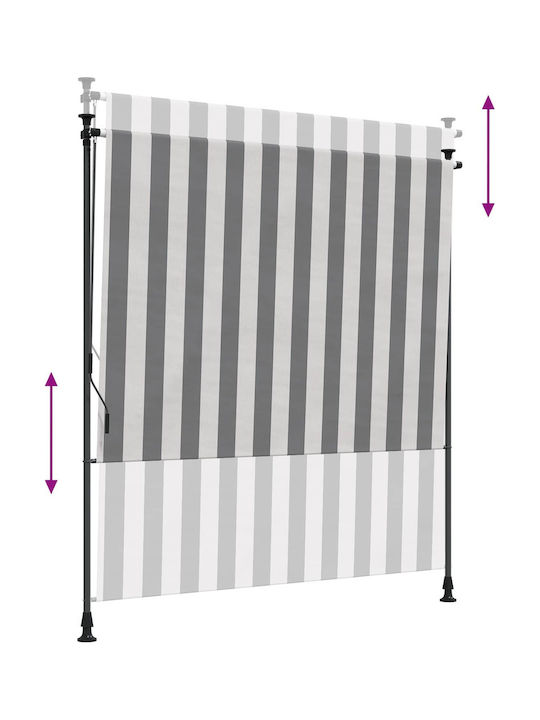 vidaXL Terrasse Zelt mit LEDs Grau 1.5x2.7m