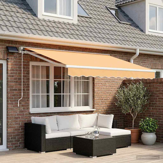 vidaXL Cadru Pentru Copertină Bej Cu Strat PU 2.5x3.5m