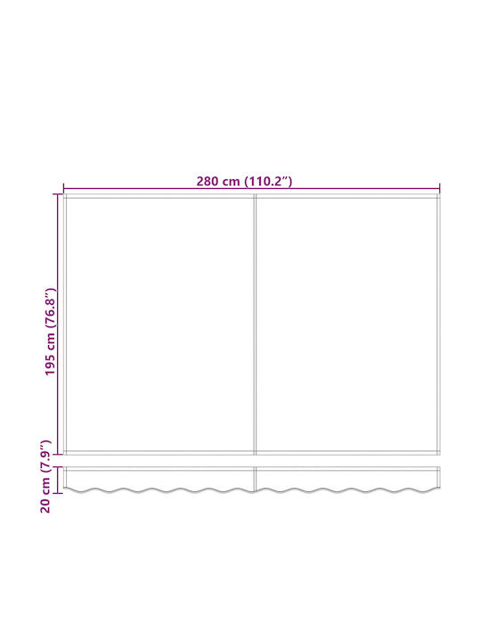 vidaXL Cort Terasă cu LED Gri x2m