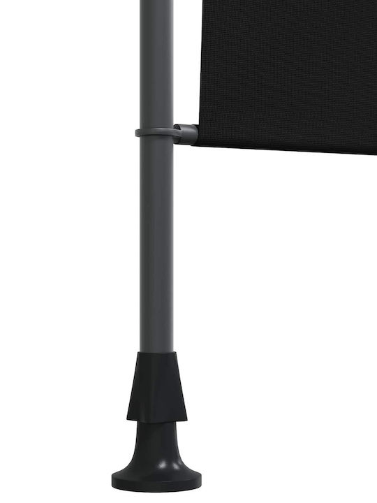 vidaXL Πλαϊνή Τέντα Βεράντας με Led Μαύρη 1.5x2.7m