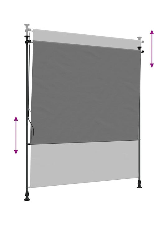 vidaXL Terrasse Zelt mit LEDs Grau 1.2x2.7m