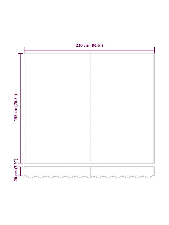 vidaXL Тента За Тераса С LED Бордо 2.5x2м
