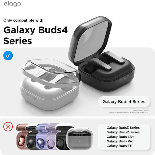 Elago AW5 Hang Silicone Case with Hook Light Grey for Samsung Galaxy Buds 4 / 4 Pro